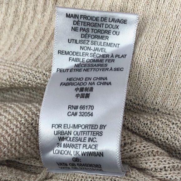 Free People Cream Criss Cross Oversized Knit Tunic Size M - Picture 5 of 7